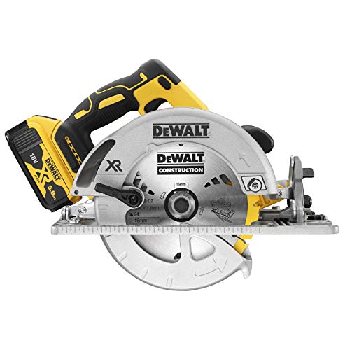 Scie circulaire XR 5Ah 184 mm DEWALT + 2 Batteries + Coffret Tstak DCS572P2 QW - vue 4