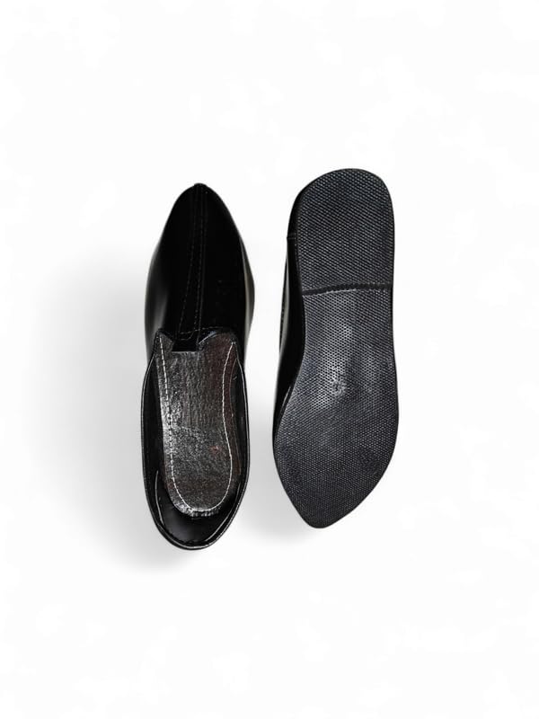 Image of Elite Men's Ethnic Mojari Black Premium Handmade Traditional Footwear
