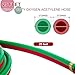 JZWELD Oxygen Acetylene Hose 1/4-Inch × 25 Feet with 9/16”-18 B fittings, Welding Gas Hose Cutting Torch Twin Hose (Grade R), Welding Twin Hose