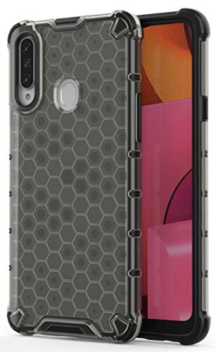 Image of Glasgow Back Case Cover for Samsung Galaxy A20s Shockproof Military Grade Back Cover - Black