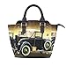 Produktbild FANTAZIO Leder Handtasche Vintage Auto Muster für Party/Shopping