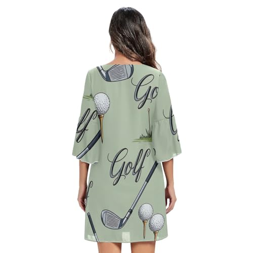 Robe de soirée décontractée couleur vert émeraude avec manches 3/4 - 4