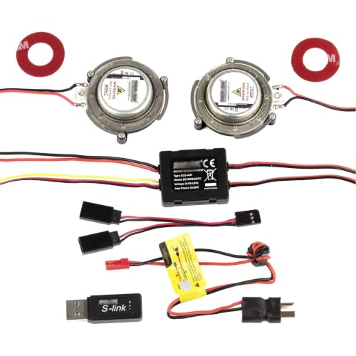 kobench ESS-AIR RC Airplane Engine Sound System, Smart Flight Audio Simulator 5-26V with DNS DCR Technology for RC Aircraft Fixed Wing