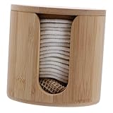 SOESFOUFU 竹綿製再利用可能メイク落としパッド入り 薄手で肌に優しいフェイシャルクレンジングパフ 家用 旅行携帯用