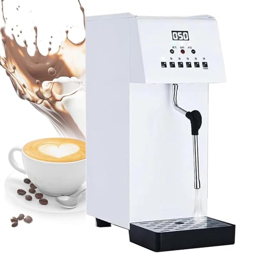WOTZOV Espumador de Leche eléctrico, Totalmente automático, vaporizador Comercial de 6 l con Pantalla LCD para café y té.