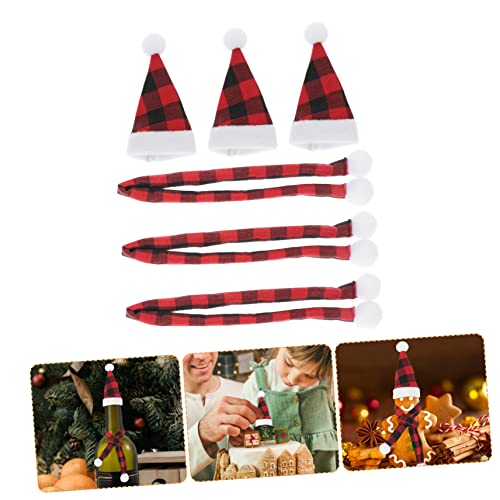 Decoración de botella de vino de Navidad para transformar mesas sosas con mini accesorios 2