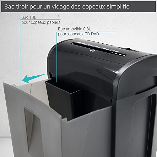 Destructor de documentos para despachos limpios WAYTEX de corte cruzado con ruedas 3