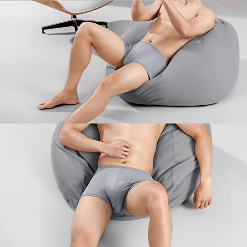 20 Packs Mens Disposable 100% Cotton Underwear Boxers Portable Shorts For Travel Fitness Swimming Hotel Spa Hospital Stays 20 Packs(Grey-L) #TOP1