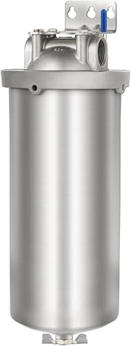 Amwater NSF - Carcasa de filtro de acero inoxidable para cartucho de filtro, carcasa de filtro de agua para purificación de agua de toda la casa de