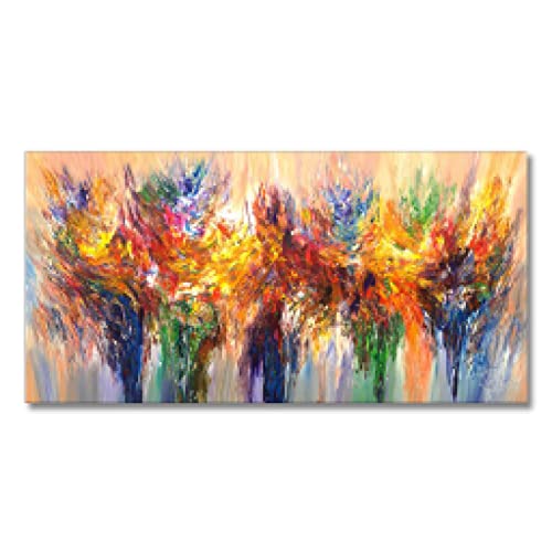 Art mural de salon dsdsgog pour transformer vos murs blancs avec une fleur abstraite