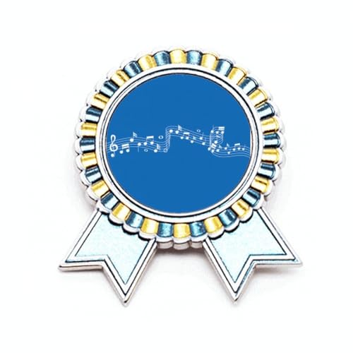 Broche bleue Jumpg Music en métal taille M pour récompenser le gagnant d'un concours musical
