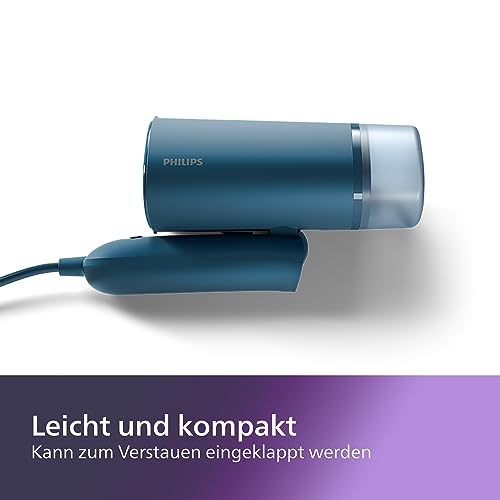 Philips 3000-Serie Tragbarer Dampfglätter - 1000 W, Kompakt und Faltbar, 100ml Wassertank konstante...