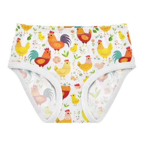 Joisal Toddler Underwear Floral 2t Cotton Cute Panties Girl Personalized Briefs Underpants Cartoon Chickens