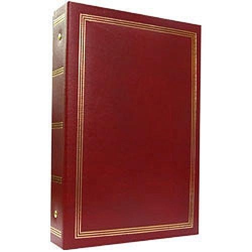3-Ring 2-Up Slip-in Pocket Burgundy Binder Album for 400 Photos - 4x6