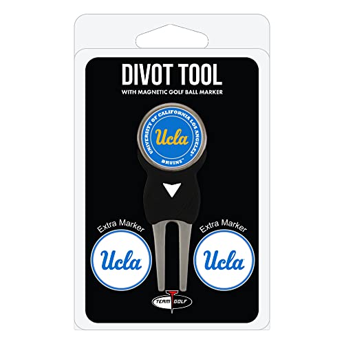 Team Golf NCAA Divot Tool with 3 Golf Ball Markers Pack, Markers are Removable Magnetic Double-Sided Enamel