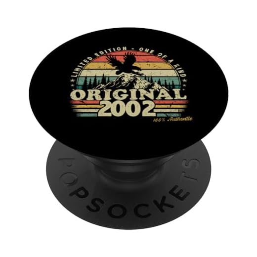 2002 Vintage Cumpleaños Retro Edición Limitada Hombres Mujer PopSockets PopGrip Intercambiable