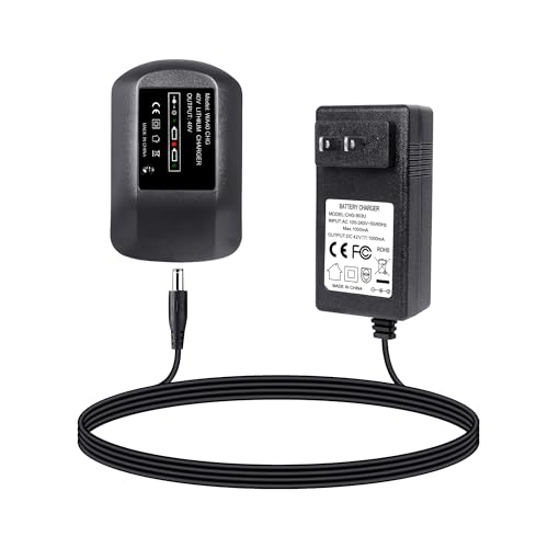 WA3747 40V MAX Lithium Ion Battery Charger for Worx WA3580 WA3536 Battery, Portable Replacement Charger Compatible with Worx 40V Lithium Batteries WG180 WG280 WG380 WG580 WG776