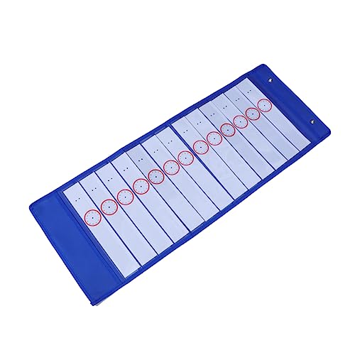 Tableau Horaire Outil Pédagogique EXCEART Bleu avec 14 Poches Transparentes pour Rentrée Scolaire