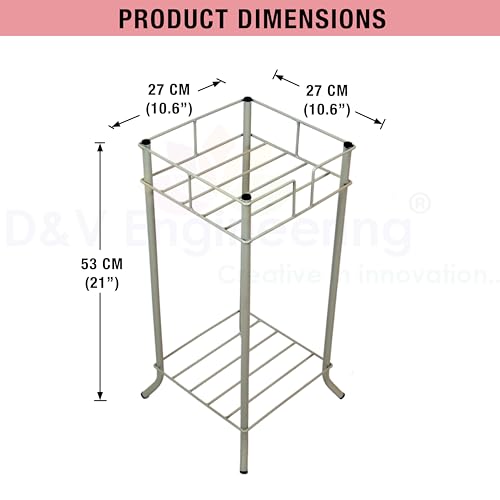 Image of D&V Engineering Metal Water Dispenser Stand, Water Bottle Holder, Plant Stand (Squre, Grey)