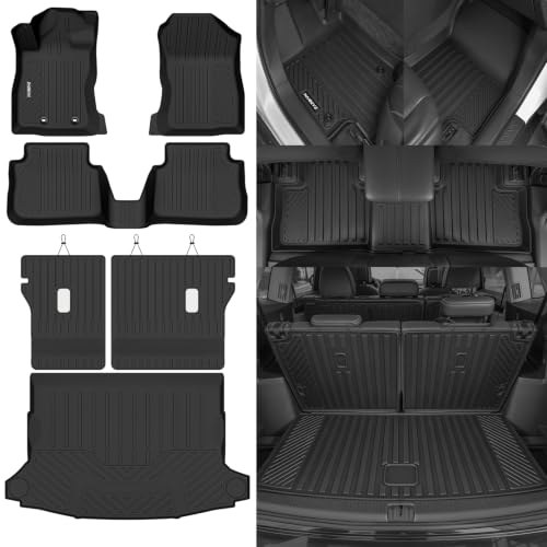 Naibeve Floor Mats for 2024 2025 2026 Subaru Crosstrek & Impreza (Not for Hybrid)- All Weather Custom for Subaru Crosstrek Floor Mats & Cargo Mat & Backrest Mats Waterproof Accessories