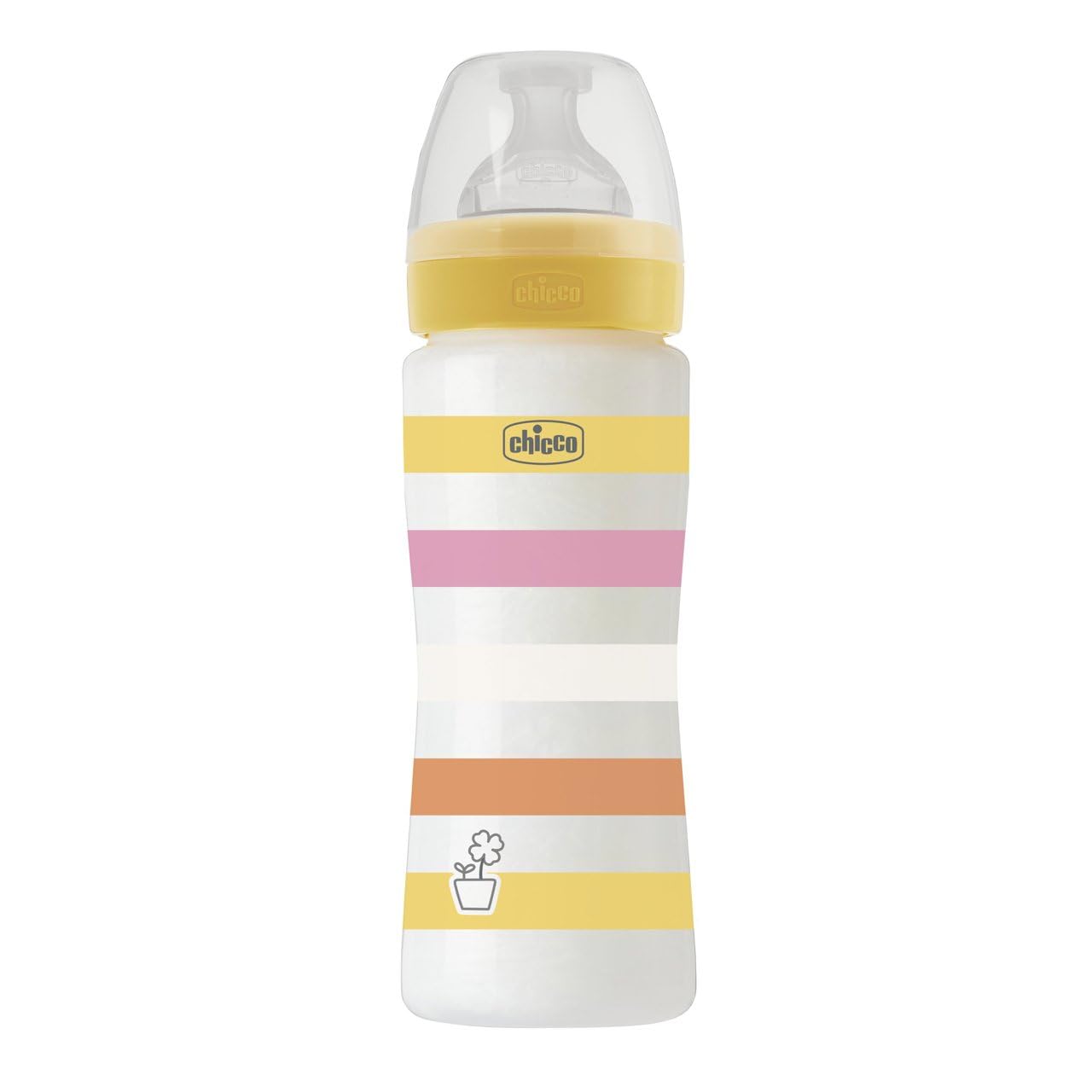 Fysio Fysio Soft Silicone Drinking Bottle with Soft Sense Finish, Anti-Gold, Reduces Regeneration and Irritability, Plastic Bottle 330 ml, 4 Months + Girls
