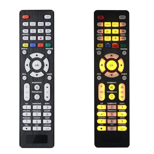 Backlit Universal TV Remote for Samsung LG Philips Toshiba Hitachi Sony Sharp Vizio JVC TCL Hisense Panasonic Universal Remote Control