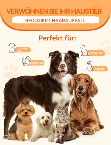 FEELNEEDY Mehrzweck Katzenbürste, Unterfellbürste Katze, Katzenbürste mit Dampf, 23+35 Zähne Unterwolle Hundebürste Langhaar, Doppelseitiges Spray
