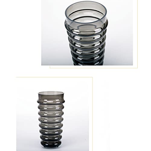 Vase à fleurs en verre géométrique avec structure stable pour grands bouquets modernes