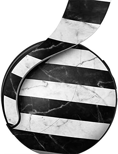 Skinit Decal Gaming Skin Compatible with Pulse 3D Wireless Headset for PS5 - Black and White Striped Marble Design