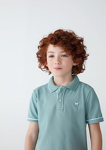 Camisa Polo Básica Infantil Menino De Algodão Com Bordado Hering Kids Tam 1 A 16 - Verde 010
