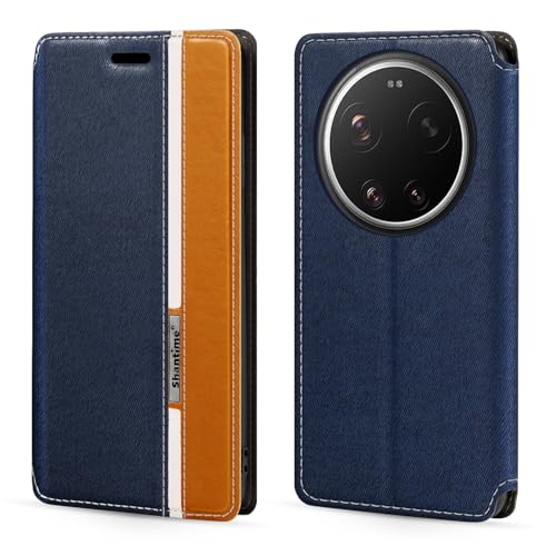 Shantime �N���V�b�N�X�g���C�v���U�[���P�[�X Leica Leitzphone Powered by Xiaomi 5G �Ƃ̌݊������� �B���}�O�l�b�g �J�[�h���[ �R���g���X�g�z�F�f�U�C��(�u���[)