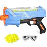 El producto incluye: El blaster está hecho de plástico ABS de protección ambiental, fácil de cargar. 50 hyper rounds-Diseñados para la velocidad y la capacidad.Y gafas incluidas.