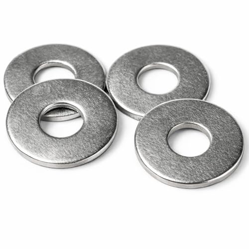 Rondelles plates M10 acier inoxydable A2 DIN9021 extra larges pour boulons et vis - 100 pièces
