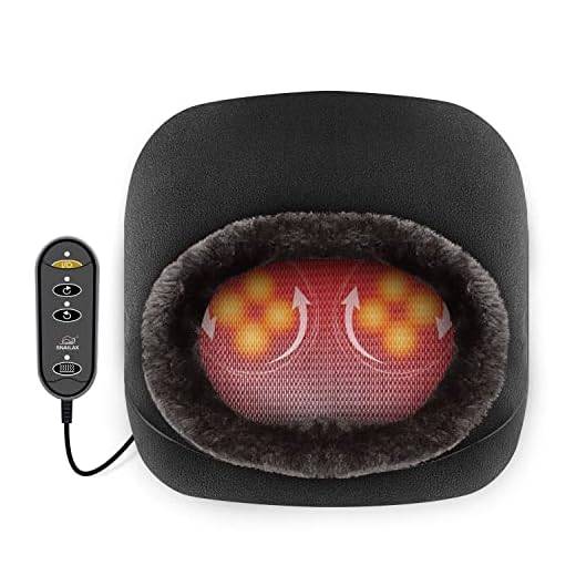 Snailax 2 en 1 Shiatsu Masajeador de Pies con Calefacción, Calentador de Pies o Masaje de Espalda, Masaje de Pies y Alivio del Dolor de Pies, Regalo Original para Mujeres/Hombres/Mamá/Papá