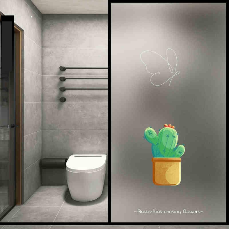 Fensterfolie Blickdicht Abstrakte Pflanzen Insekten Milchglasfolie Selbstklebend Sichtschutzfolie Fenster Klebefolie Fenster Sichtschutz Fensterfolie Milchglas Bad Fensterfolien 80x120cm/1 Pcs