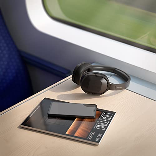 Headphone Philips bluetooth on-ear com isolamento acústico ativo noise cancelling, microfone e energ