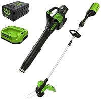 Greenworks 60V Cordless Yard Tool Combo Kit with 4.0Ah Battery & Charger – 13" Dual-Line String Trimmer and 540 CFM Leaf Blower