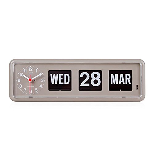 TWEMCO Movimiento alemán turística del tirón del Reloj BQ 38 Flip Clock (Gris) Cover