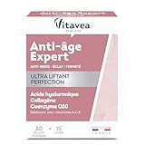 Vitavea - Anti Age/Rides Expert Ultra Liftant - Complément Alimentaire Eclat, Fermeté - Acide Hyaluronique, Collagène, Coenzyme Q10, Zinc - 30 gélules - Cure de 15 jours - Fabriqué en France