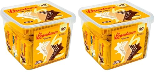 Image of Bauducco Chocolate & Vanilla Wafer Cookies - Convenient Serve Wafer Cookies With 3 Layers of Cream - Delicious Sweet Snack on the go or Dessert 28.2oz,20 Count (Pack of 2)