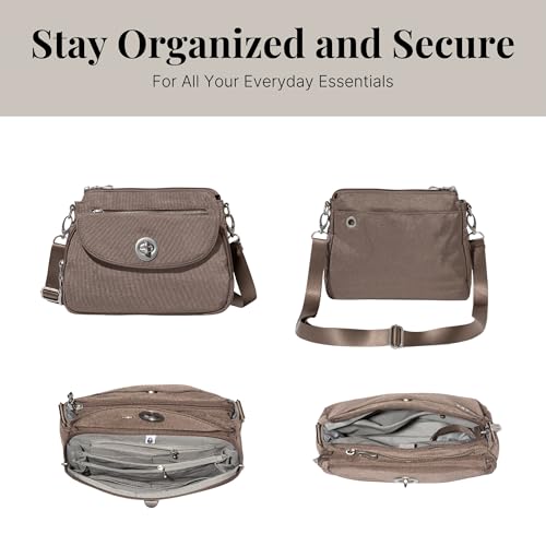 Image of Baggallini Calais Crossbody Bags for Women 10x7 Lightweight Water-Resistant Travel Purse, RFID & Interior Organization