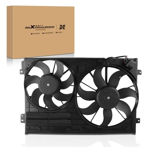 Image of maXpeedingrods Engine Radiator Cooling Fan Assembly for Audi A3 Quattro TT Quattro for VW Beetle CC Eos Golf Jetta Passat 2005-2017 Replacement 1K0959455EA 1K0959455ES