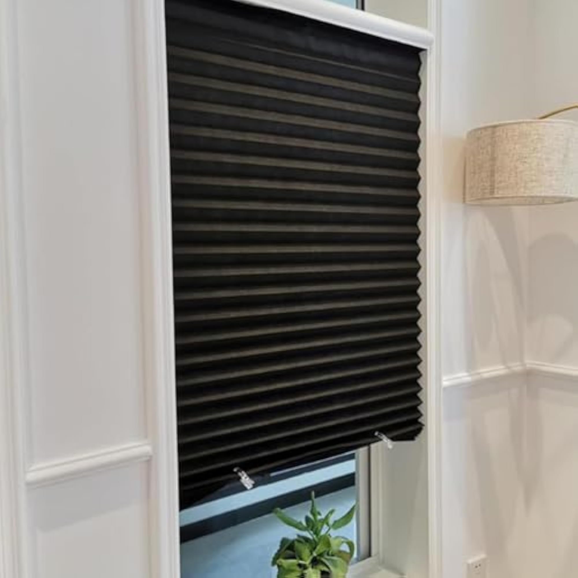 Pleated Temporary Shade Blinds for Living Room