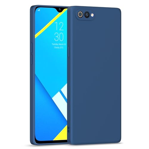 Image of Outlouders Back Cover for Realme C2 | Camera Protection | Durable Soft Matte Silicone Bumper Case (Blue)