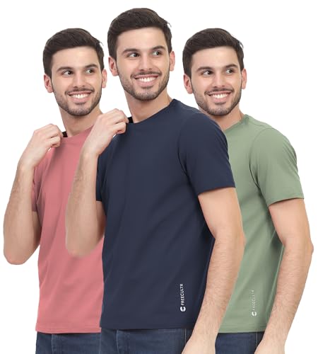 Image of Freecultr Truly Classic Organic Men's Cotton T-Shirt | Solid Round Neck Half Sleeve | Plain Stylish t Shirts | Regular Fit | Casual Comfortable T Shirt for Man