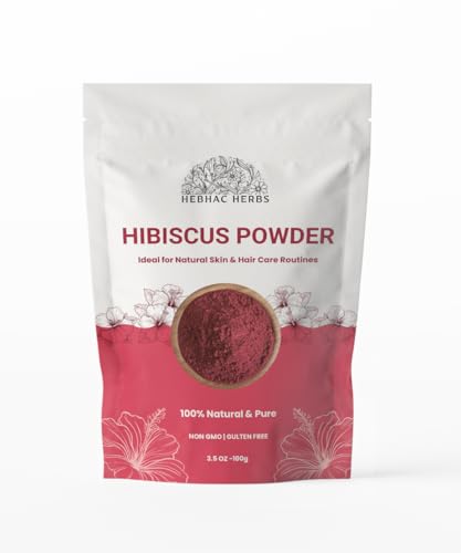 Hibiscus Flower Powder 100 g | 100% Pure Raw Hibiscus Powders for Hair, Skin & Tea | Vegan, Non GMO, Gluten Free