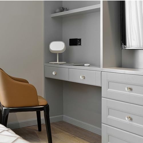 SVOCK Schrankgriffe Gold Rund 6Pcs, Schrank Knöpfe Möbelgriffe Edelstahl 30mm, Schränke Möbelknöpfe Weiß Gold, Kommodenknöpfe für Griffe Kommode, Goldene Griffe Schrank Schubladenknöpfe mit Schrauben