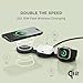 Satechi OntheGo™ 3 in 1 Wireless Charger, Qi2 Portable Charger with 15W Fast Charging for iPhone 17 to 12 Series, 5W for Apple Watch, and 5W for AirPods, Magnetic Travel Charging Station – Black