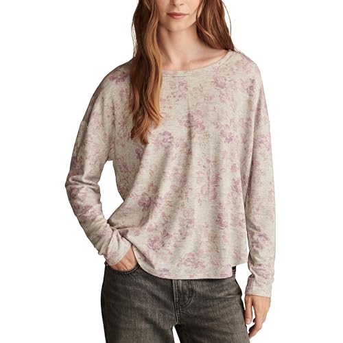 Haut à col rond floral nuage Lucky Brand pour vos journées ensoleillées