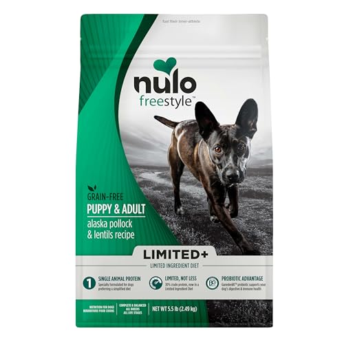 Nulo FreeStyle Limited Ingredient Dry Dog Food - High Protein Alaska Pollock & Lentils Recipe, Natural Grain Free Dog Food for Puppies & Adults, Small, Medium and Large...